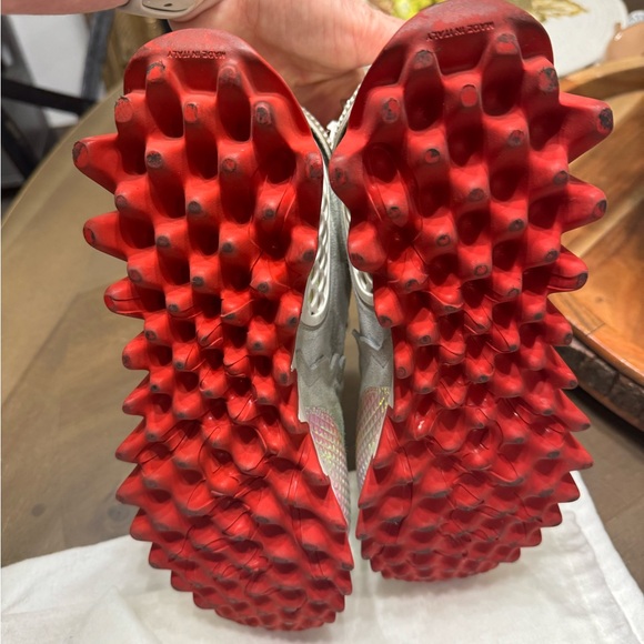 Calfskin Suede Patent Psychedelic Womens Loubishark Sneakers Multicolor - Picture 5 of 6